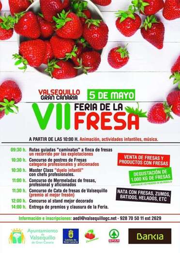 Cartel de la VII Feria de la Fresa (Foto TA)